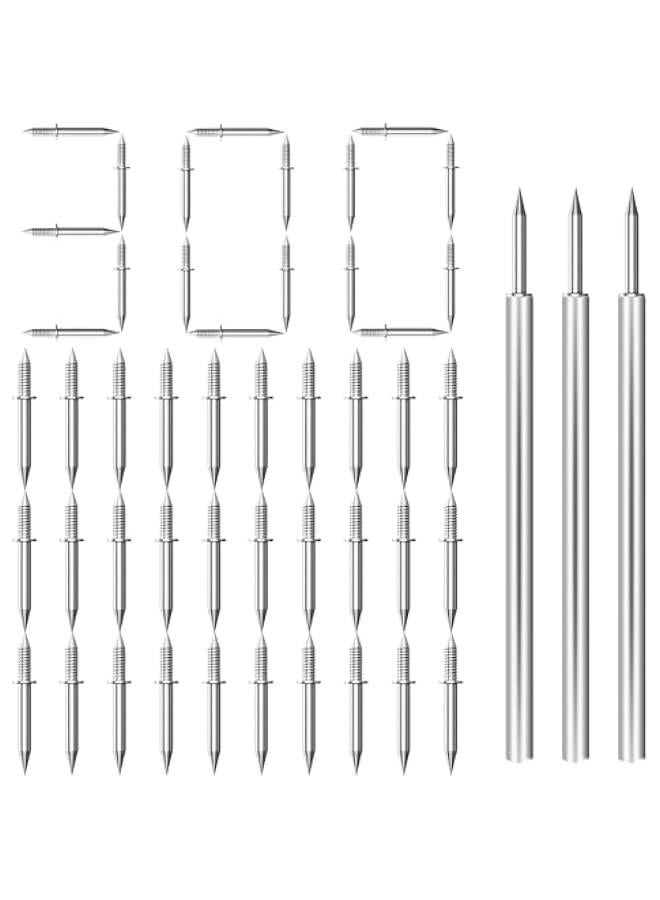 Arabest 300-Pack Double Headed Skirting Nails with 3 Sleeve Tool - Invisible Double-Headed Nails Screws for Seamless Wood & MDF Baseboard Installation (Traceless Trim Nails)  - Image 1