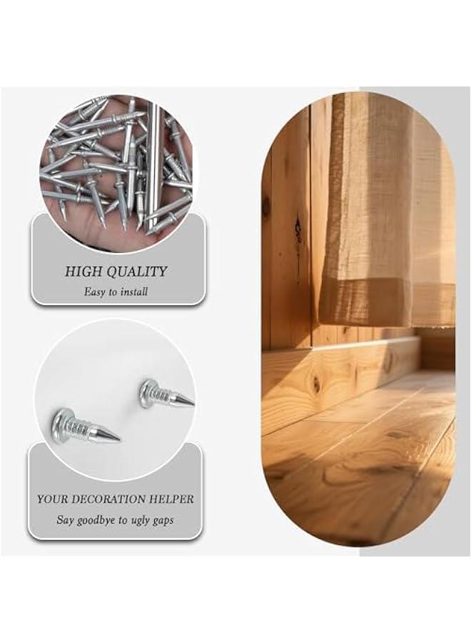 Arabest 300-Pack Double Headed Skirting Nails with 3 Sleeve Tool - Invisible Double-Headed Nails Screws for Seamless Wood & MDF Baseboard Installation (Traceless Trim Nails)  - Image 4