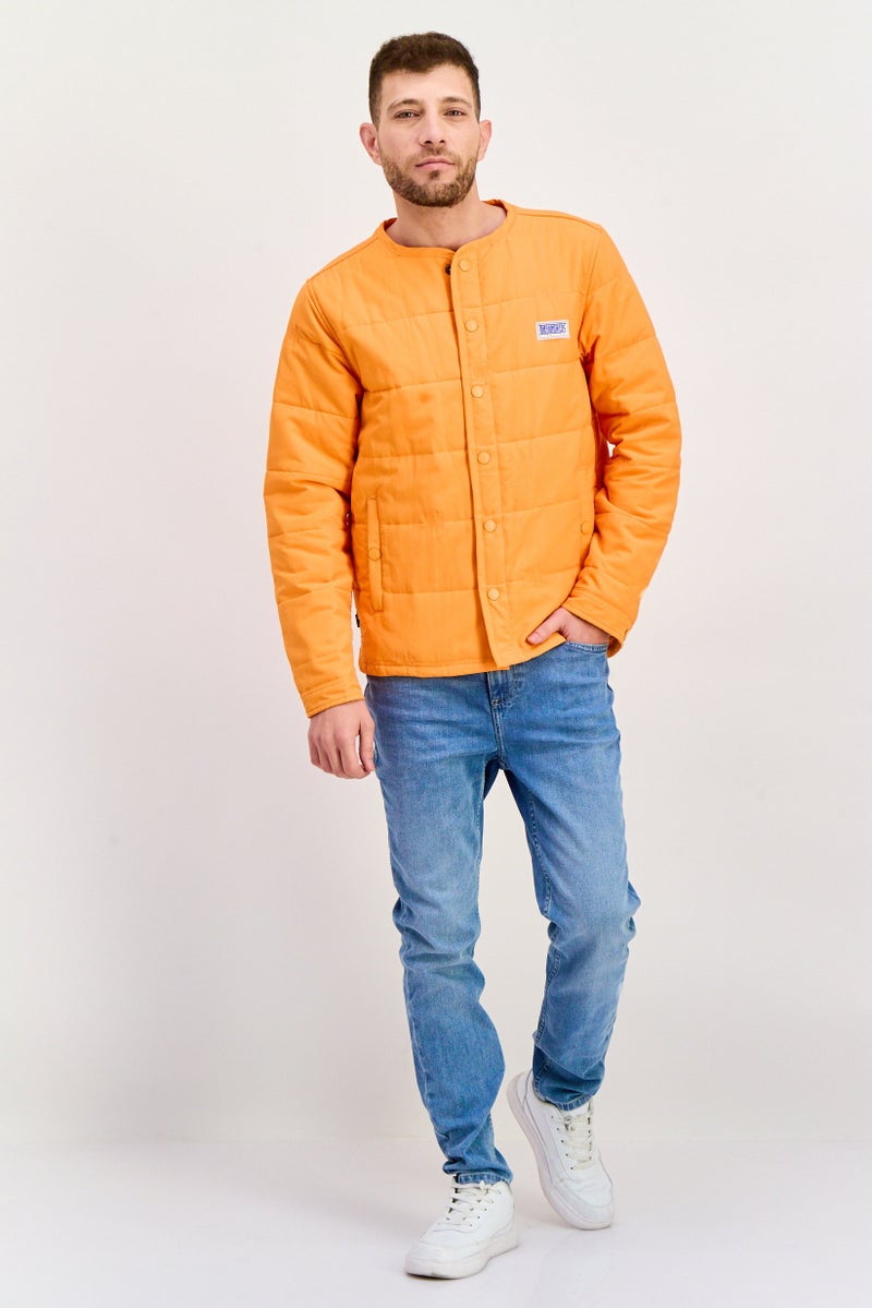 The Hundreds Men Brand Logo Bomber Jacket, Orange - Image 4