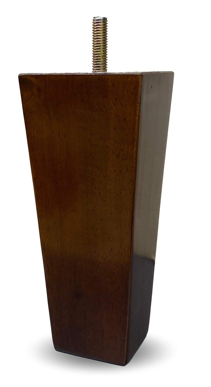 Elegent Upholstery 7 Wood Tapered Pyramid Walnut SofaChairOttoman 516 Bolt Replacement Legs Set of 4