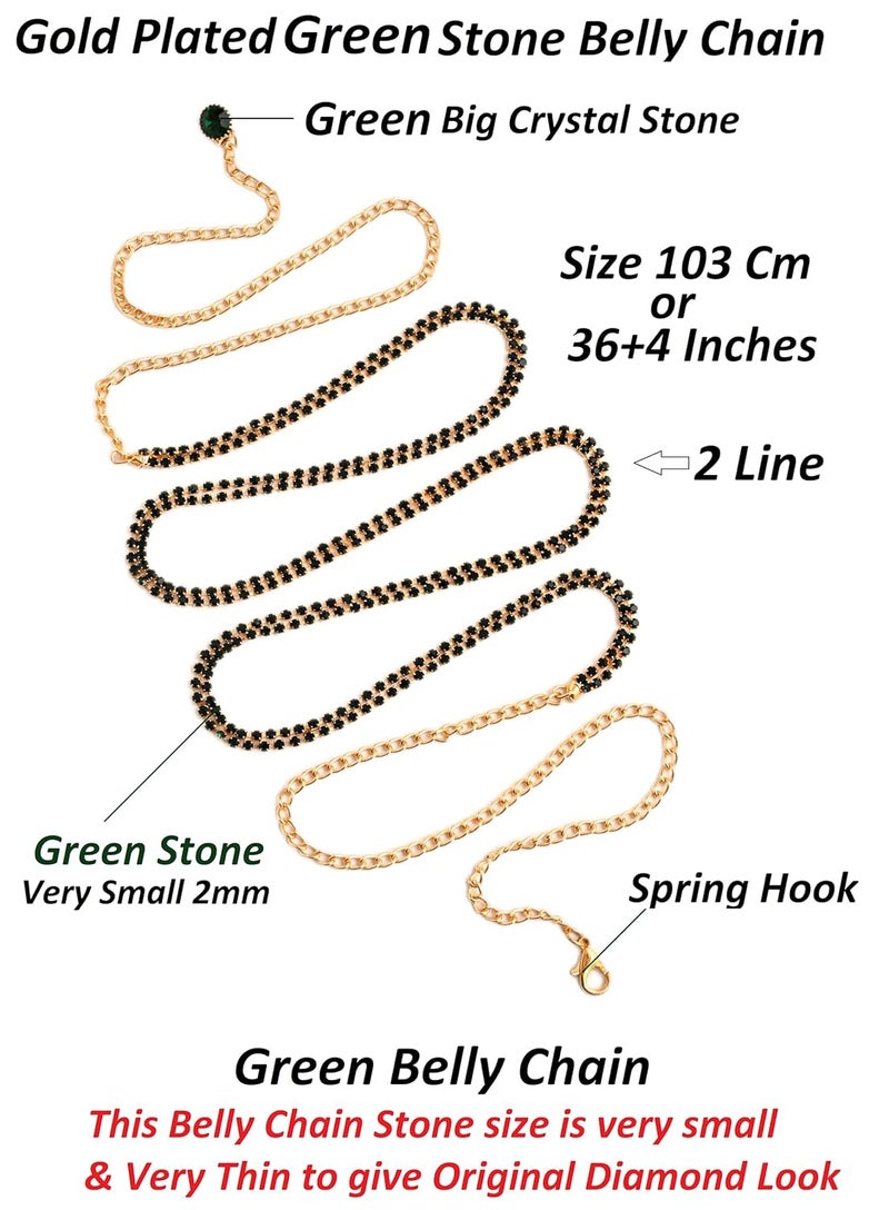 VAMA Fashions kamarbandh western hip waist Belly chain ottiyanam aranjanam for lehanga kamarpatta for women - Image 2