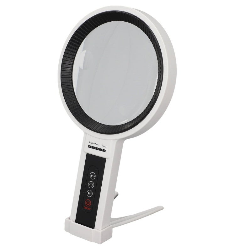 Lighted Magnifying Glass: 2.5X/4.5X Magnification, 34 Ultra-Bright LEDs With 5 Lighting Modes, Professional Anti-Glare Acrylic Lens - Portable Handheld & Stand Design for Reading, Close-Up Work, Jewel - Image 3