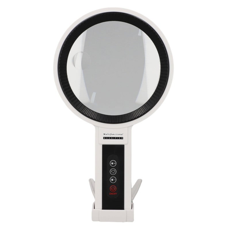 Lighted Magnifying Glass: 2.5X/4.5X Magnification, 34 Ultra-Bright LEDs With 5 Lighting Modes, Professional Anti-Glare Acrylic Lens - Portable Handheld & Stand Design for Reading, Close-Up Work, Jewel - Image 5