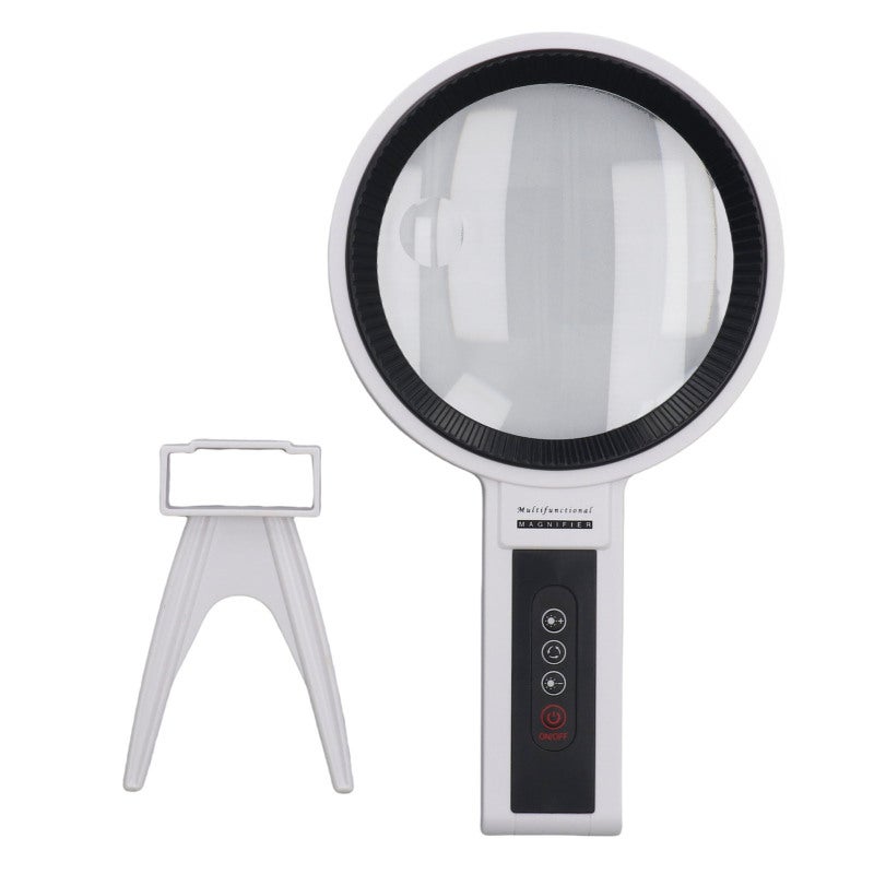 Lighted Magnifying Glass: 2.5X/4.5X Magnification, 34 Ultra-Bright LEDs With 5 Lighting Modes, Professional Anti-Glare Acrylic Lens - Portable Handheld & Stand Design for Reading, Close-Up Work, Jewel - Image 1