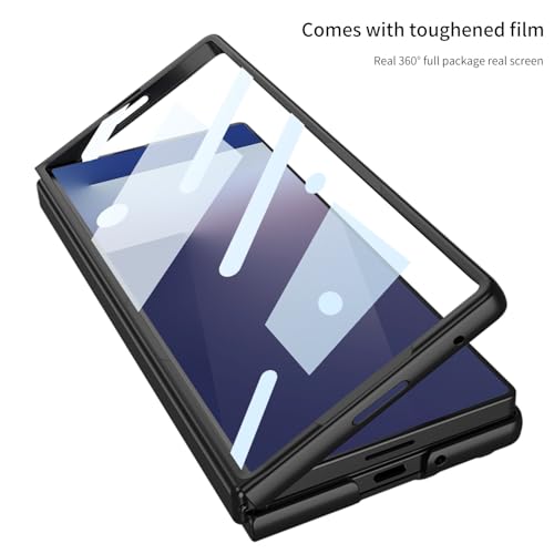 Midkart Matte Case Compatible with Samsung Galaxy Z Fold 7 (Release 2025) with Front Glass Cover Hard PC Thin Cover with Stylish Independent Camera Protection, Green - Image 3