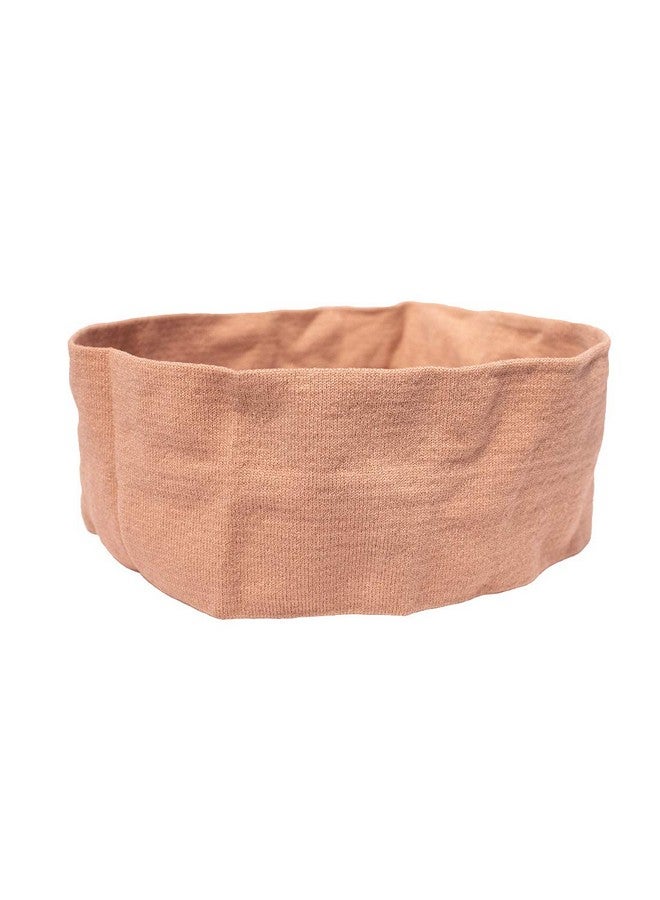 Mia Basic Cloth Headband Hair Accessory Made In Italy Solid Light Brown Beige Camel 2 Inches Wide For Women Girls Athletes 1Pc - Image 1