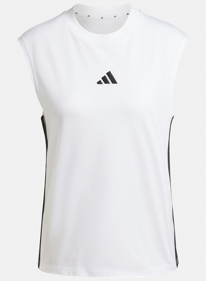 Adidas Essentials 3-Stripes Cotton Lifestyle Tank Top  - Image 2