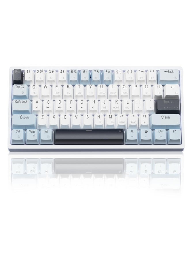 SOLAKAKA لوحة مفاتيح SOLAKAKA SK961 اللاسلكية الميكانيكية بإضاءة خلفية RGB، ثلاثية الأوضاع: بلوتوث 5.0/سلكي/2.4 جيجاهرتز، لوحة مفاتيح ألعاب لاسلكية بنسبة 60%، مفاتيح حمراء - Image 1