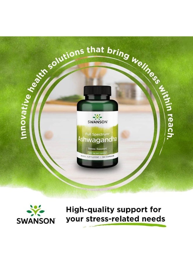 SWANSON Ashwagandha 450 mg 100 Capsules - Image 4