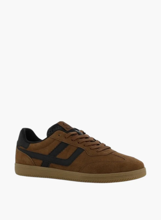 اس جي SJ Men's Panelled Sneakers with Lace-Up Closure - 639702-198