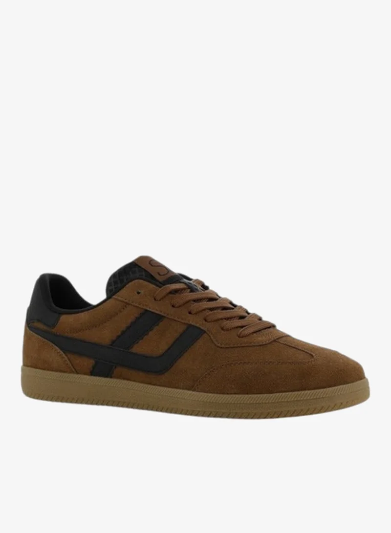 SJ Men's Panelled Sneakers with Lace-Up Closure - 639702-198