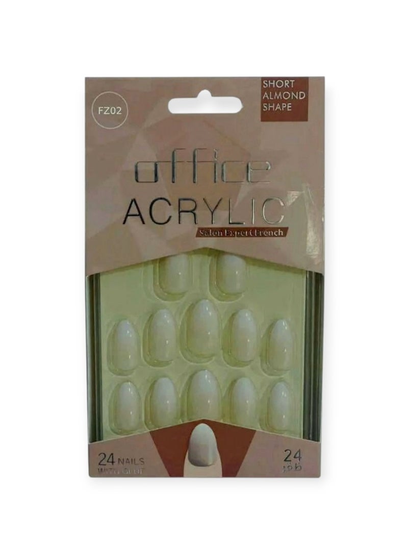 Office - Glossy Adhesive Nails FZ02 For an elegant and easy feminine look in seconds