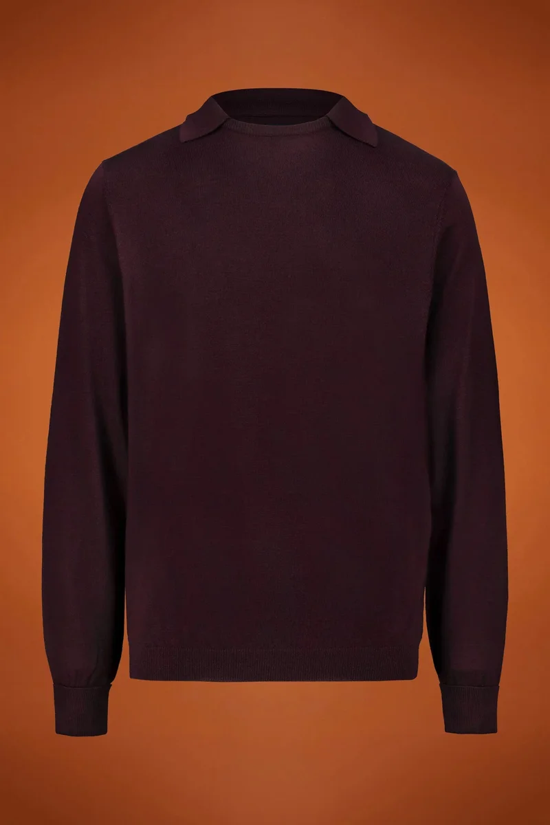 Men's crew neck jumper - Bordeaux