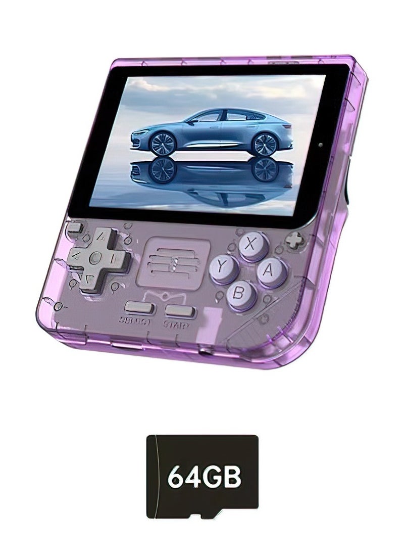 Powkiddy POWKIDDY V10 Handheld Retro Game Console, 17+ Emulators for ARCADE, PS1, GB, Supports Game Downloads, 5500+ Games Preloaded, Compatible with 64-bit 3D Simulators. Perfect for Retro Gamers(Transparen  - Image 1