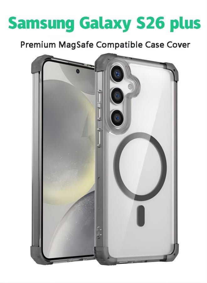 Samsung Galaxy S26 plus Magsafe Case Cover With Stronger Magnets Transparent Phone Case, Four Corners Shockproof  Anti-Yellow&Anti-Scratch, Magnetic Phone Case for Samsung GalaxyS26 plus , Clear - Image 1