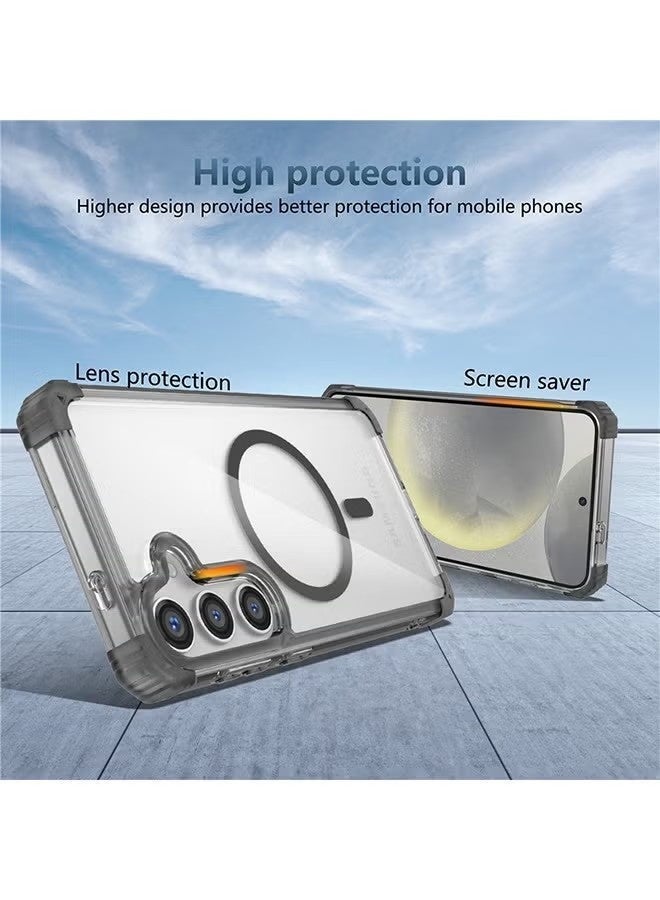 Samsung Galaxy S26 plus Magsafe Case Cover With Stronger Magnets Transparent Phone Case, Four Corners Shockproof  Anti-Yellow&Anti-Scratch, Magnetic Phone Case for Samsung GalaxyS26 plus , Clear - Image 2
