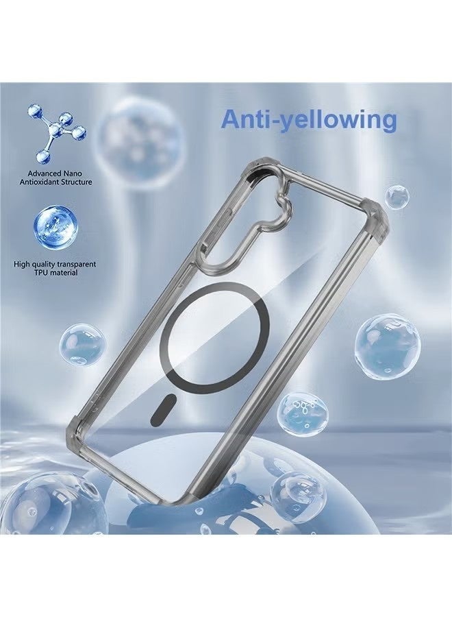 Samsung Galaxy S26 plus Magsafe Case Cover With Stronger Magnets Transparent Phone Case, Four Corners Shockproof  Anti-Yellow&Anti-Scratch, Magnetic Phone Case for Samsung GalaxyS26 plus , Clear - Image 5