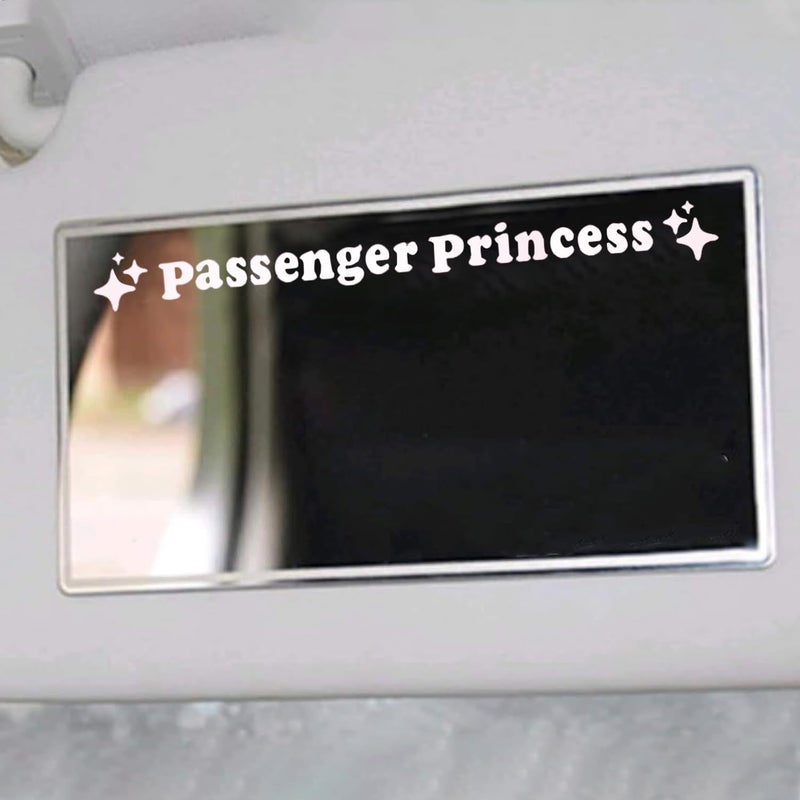 BoAn 3 Pack Passenger Princess StickersRearview Mirror Decal Vinyl DecalCar Mirror DecalCute Car StickerWhite - Image 3