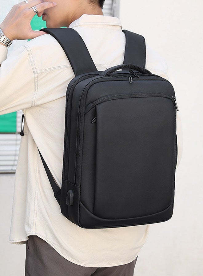 Hanayo Backpack Laptop Bag 15.6 Inch Waterproof Laptop Backpack Men Daily Business Office School Backpacks Computer Bag(Black) - Image 2