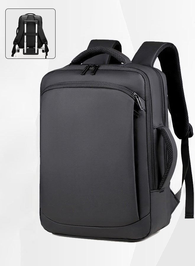 Hanayo Backpack Laptop Bag 15.6 Inch Waterproof Laptop Backpack Men Daily Business Office School Backpacks Computer Bag(Black) - Image 3