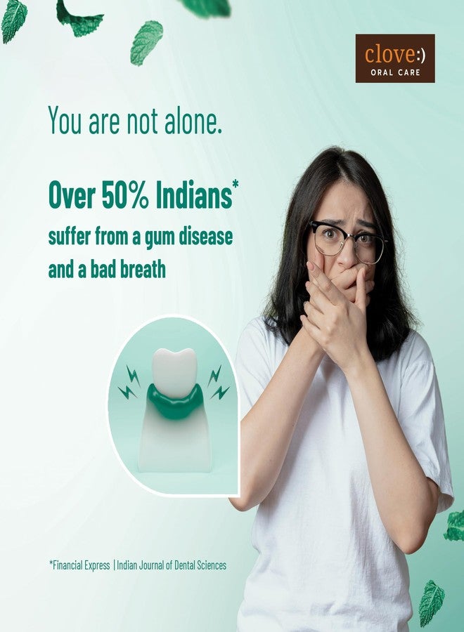 CLOVE غسول فم كلوف المطهر بالنعناع البارد، استشارة طبية مجانية مع كل عبوة، يقضي على 99.0% من الجراثيم ويمنع رائحة الفم الكريهة، 250 مل - Image 5