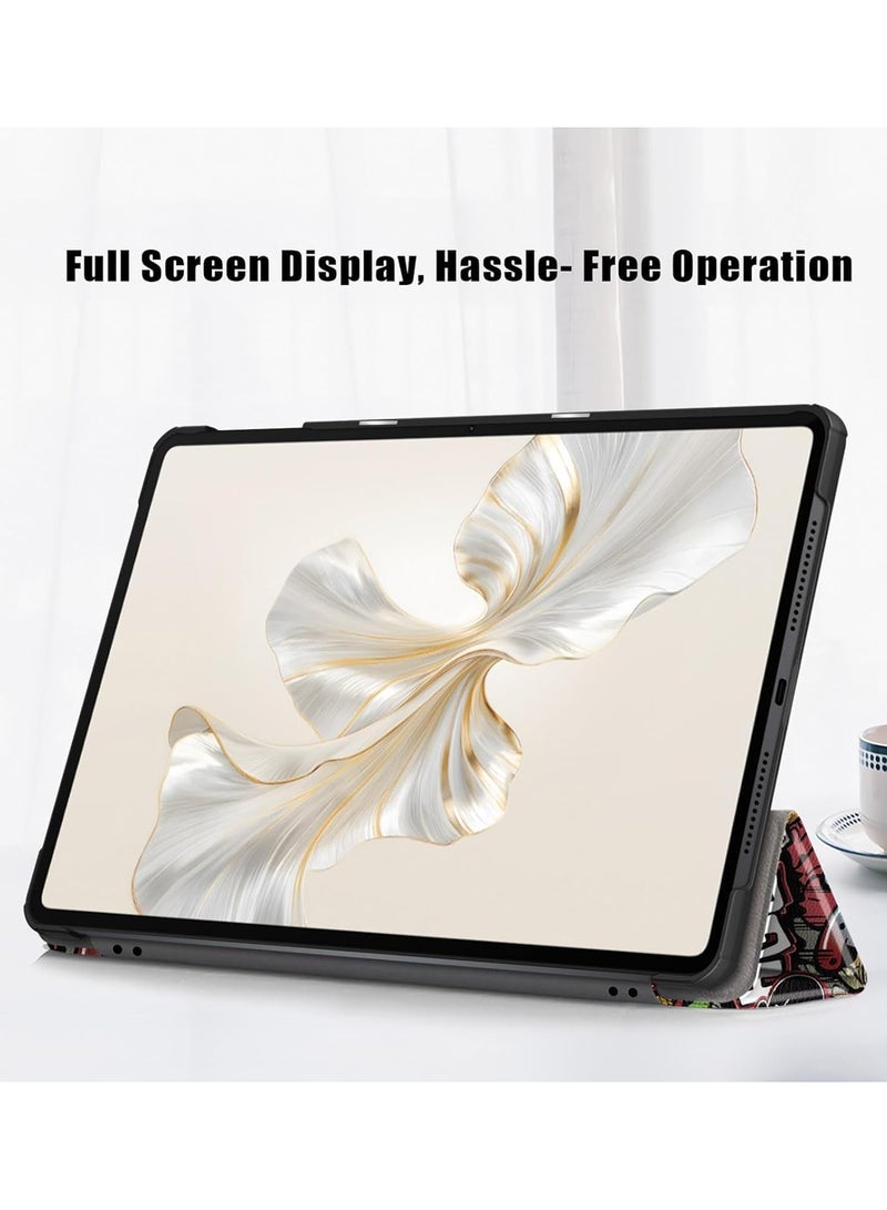 عام حافظة متوافقة مع لوحة الشرف 9 12.1 بوصة اللوحي 2023 ، ثلاثي أضعاف زوايا مشاهدة متعددة حامل غطاء قذيفة خفيفة الوزن - Image 4