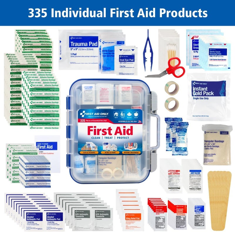 First Aid Only 91247 OSHACompliant First Aid Kit AllPurpose 100Person Emergency First Aid Kit for Business Worksite Home and Car 335 Pieces - Image 4