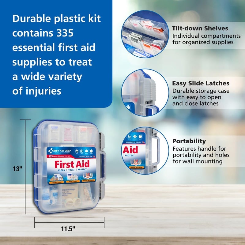 First Aid Only 91247 OSHACompliant First Aid Kit AllPurpose 100Person Emergency First Aid Kit for Business Worksite Home and Car 335 Pieces - Image 5