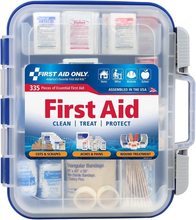 First Aid Only 91247 OSHACompliant First Aid Kit AllPurpose 100Person Emergency First Aid Kit for Business Worksite Home and Car 335 Pieces - Image 1