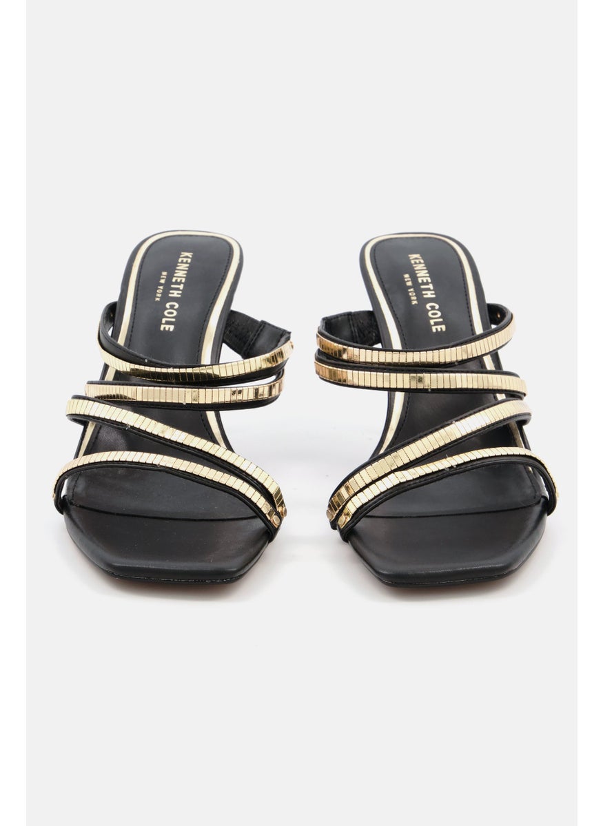 Kenneth Cole Women Medium Blanche Strappy Heeled Sandals, Black  - Image 3