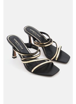 Kenneth Cole Women Medium Blanche Strappy Heeled Sandals, Black  - Image 1
