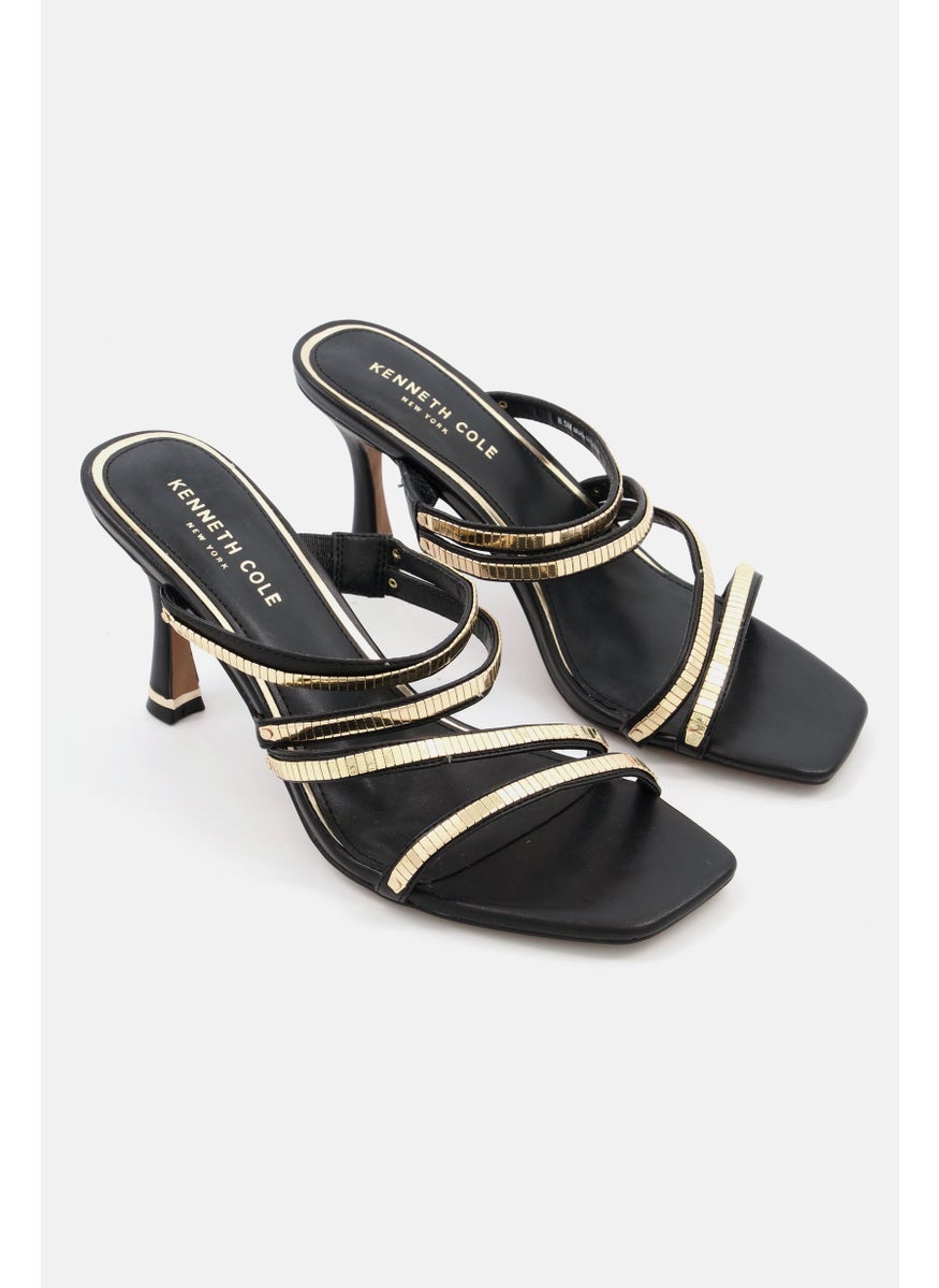 Kenneth Cole Women Medium Blanche Strappy Heeled Sandals, Black  - Image 1