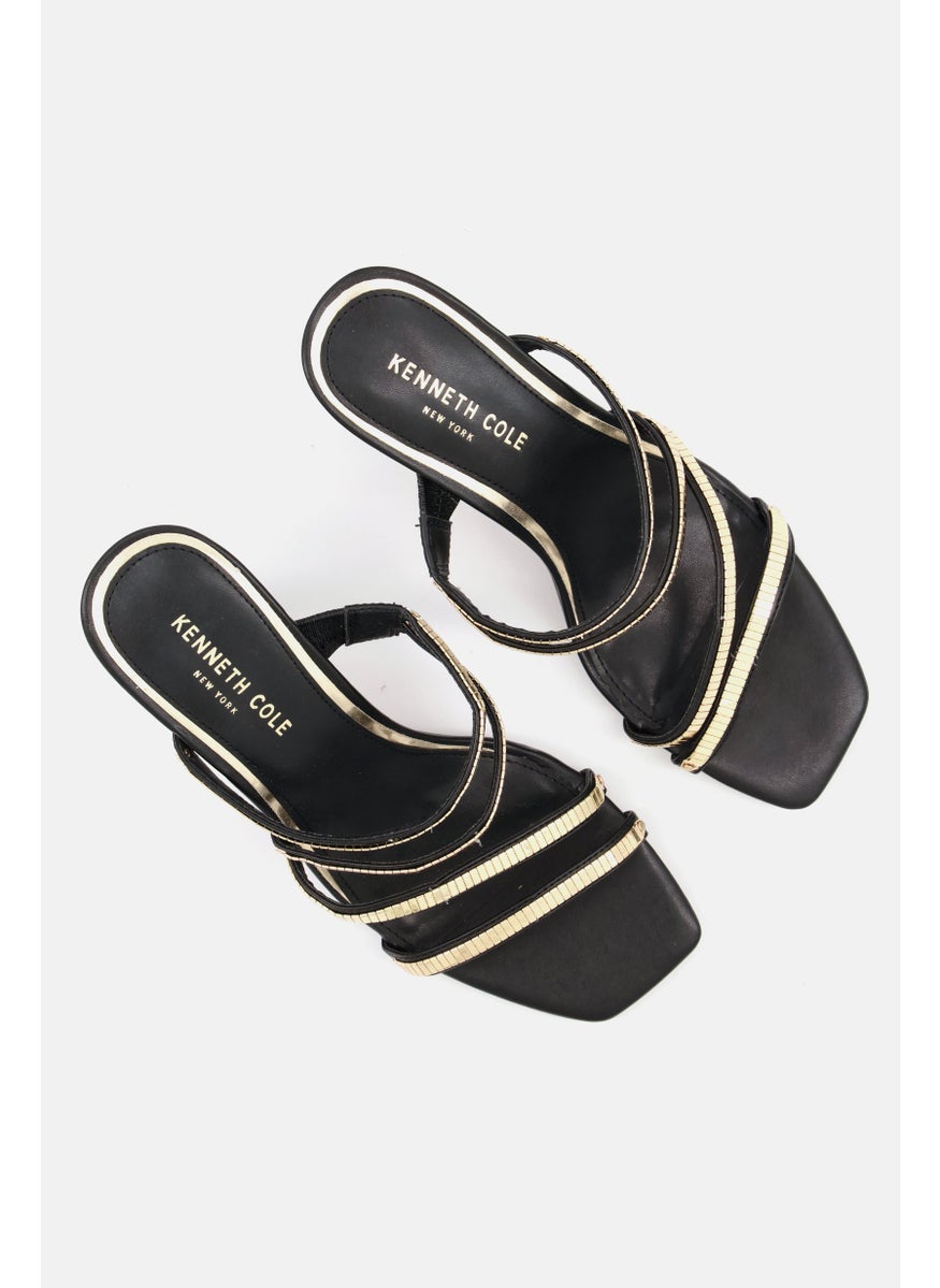 Kenneth Cole Women Medium Blanche Strappy Heeled Sandals, Black  - Image 4
