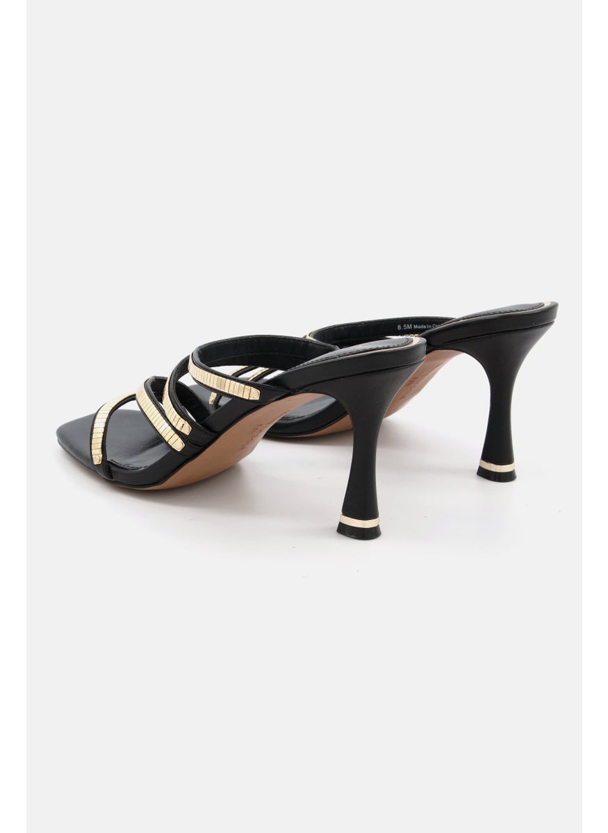 Kenneth Cole Women Medium Blanche Strappy Heeled Sandals, Black  - Image 2