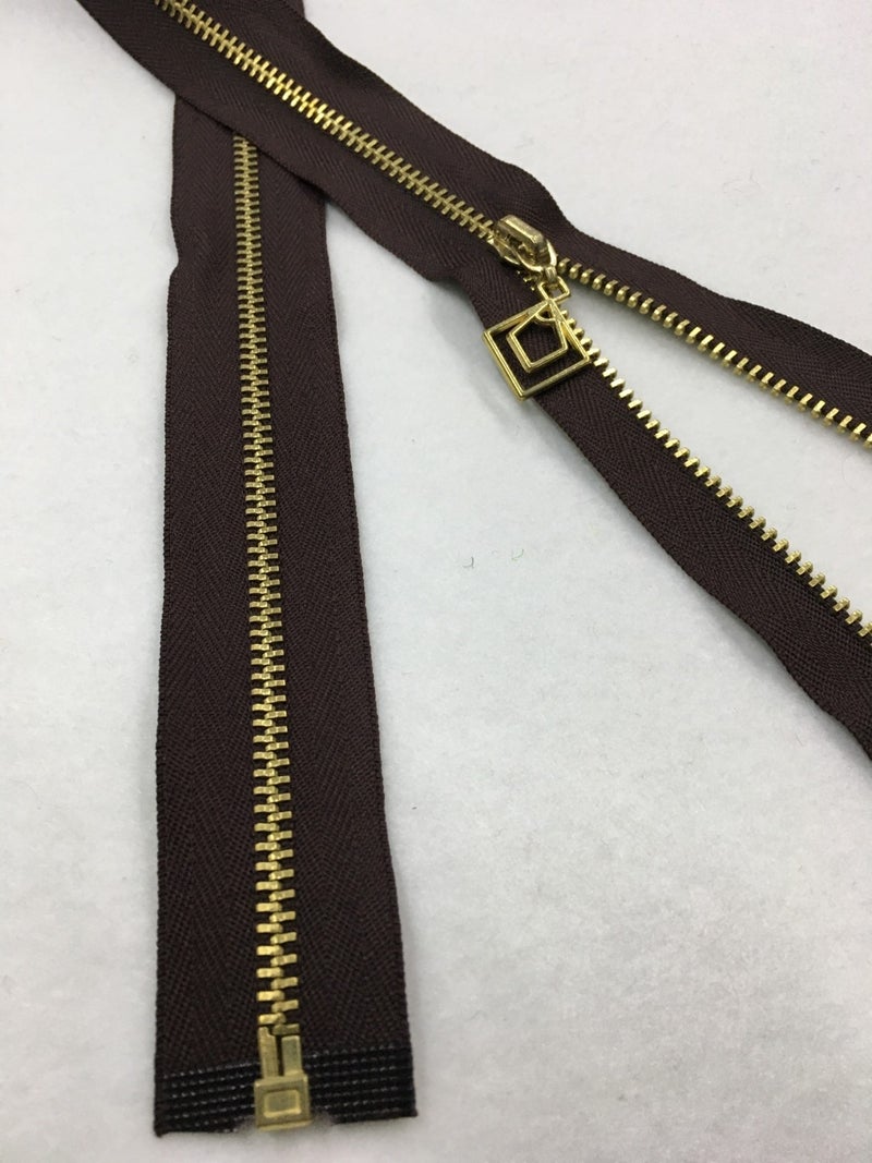 Karan Tuhafiye Karan Haberdashery Demir Diş Coat Cardigan Vest Zipper 70 cm Brown - Image 2