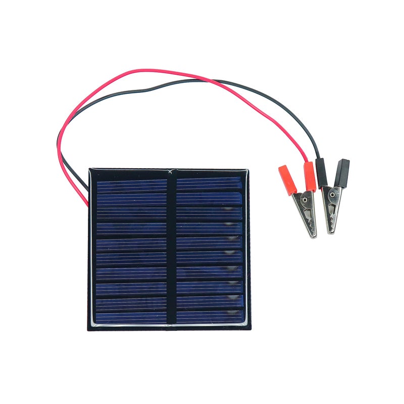 Electronicspices Electronic Spices 70mm x 70mm 6V 100mAh Square Shape polycrystalline Mini epoxy Solar Panels with Crocodile Alligator Clip 1Pcs - Image 3