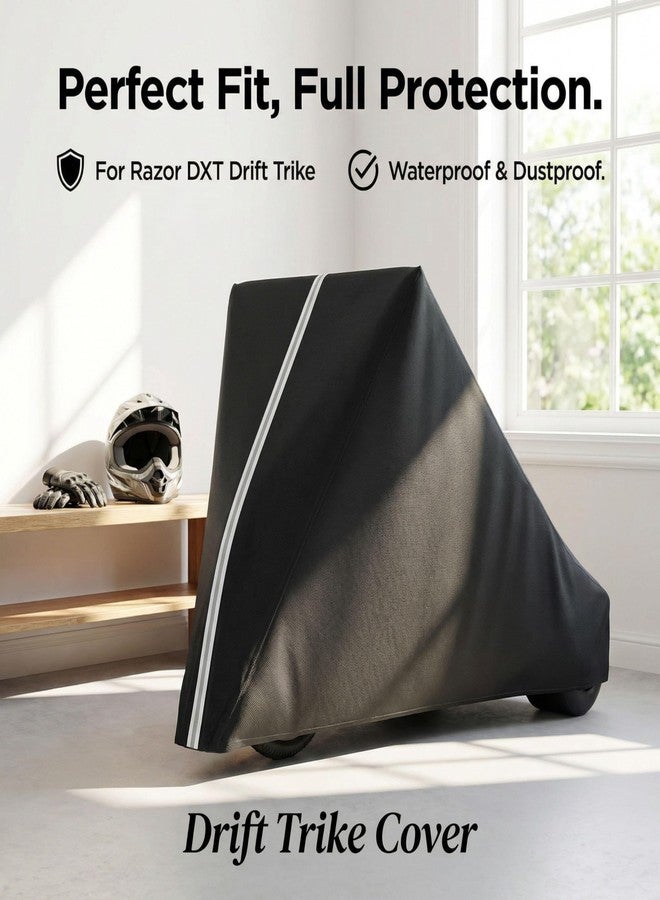 JIAHOO Drift Trike Cover, Fits Razor DXT Drift Trike, Dimensions 60L × 32W × 30H In, Made From 600D High-Strength Silver-Coated Waterproof Oxford Fabric, Dustproof and Waterproof, Includes Storage Bag - Image 5