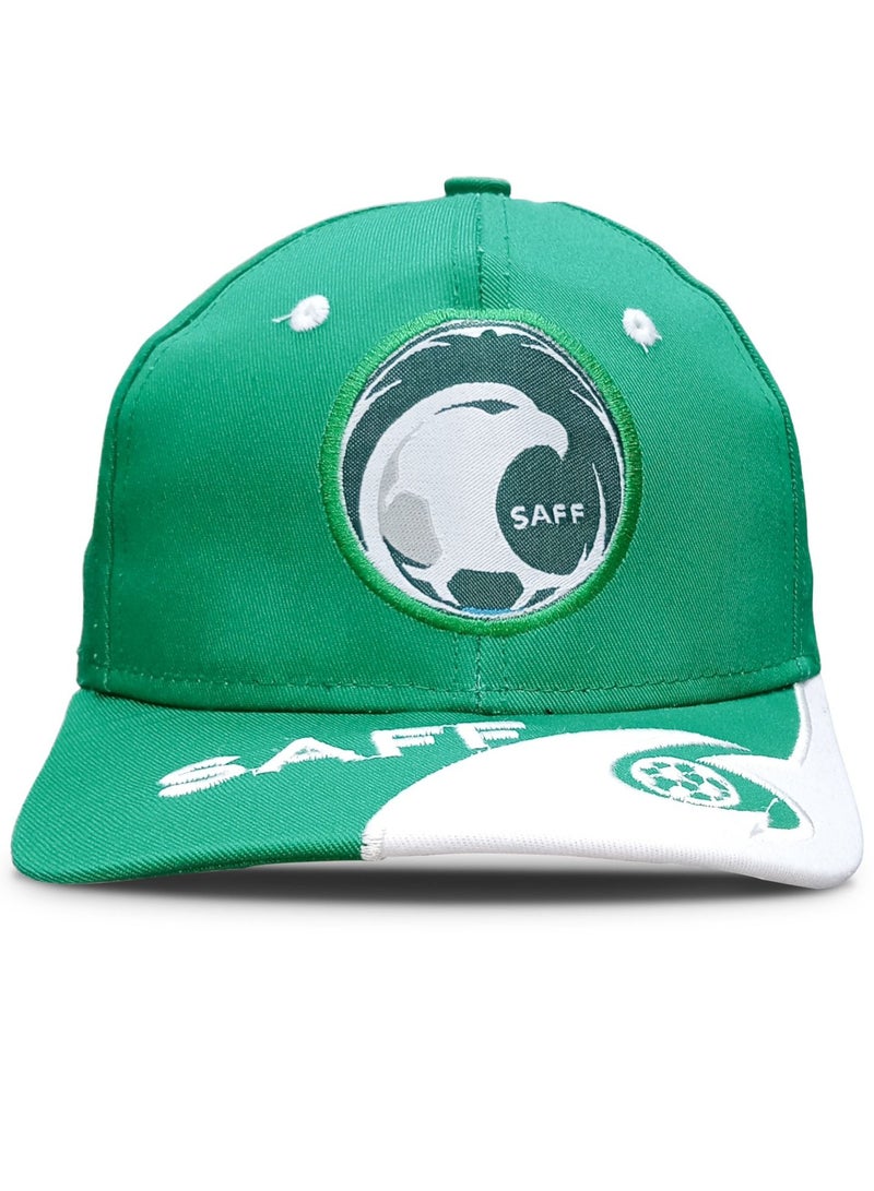 Generic Football KSA Team Caps -Unisex Caps -Pure Cotton Men Hat -Soccer Caps Outdoor Sports Sun Caps -National Pride Soccer Ball KSA Team Caps -Country Adjustable Football Hat - Image 1