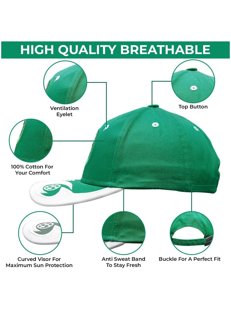 Generic Football KSA Team Caps -Unisex Caps -Pure Cotton Men Hat -Soccer Caps Outdoor Sports Sun Caps -National Pride Soccer Ball KSA Team Caps -Country Adjustable Football Hat - Image 3