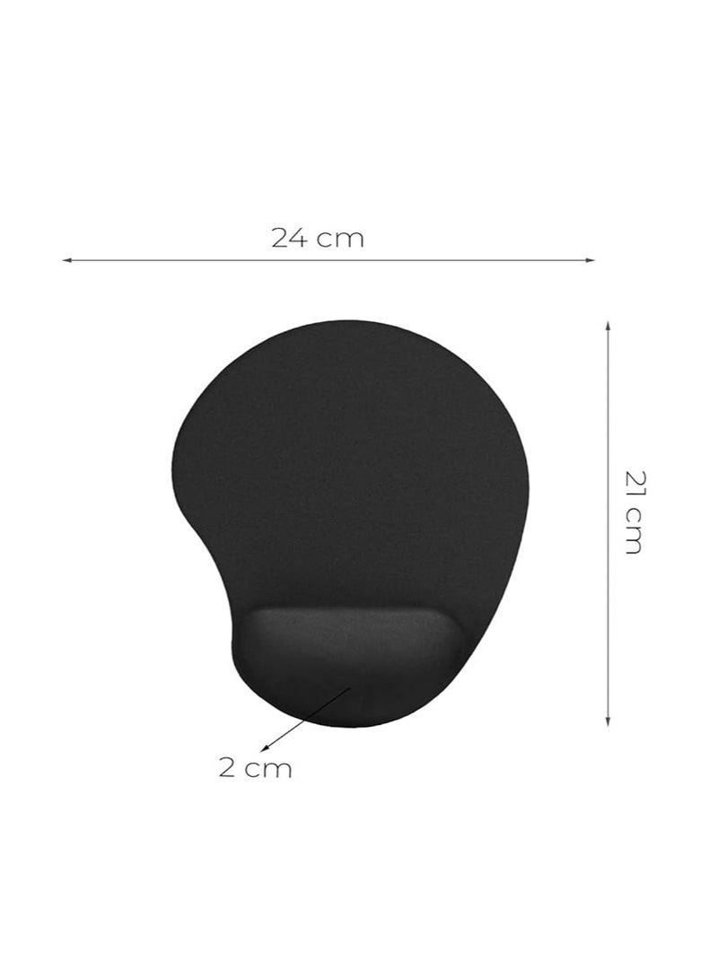 Terabyte Mouse Pad with Gel Wrist Rest Support, Comfortable Mouse Pad for Computer, Laptop, Home, Office & Travel  Black - Image 5