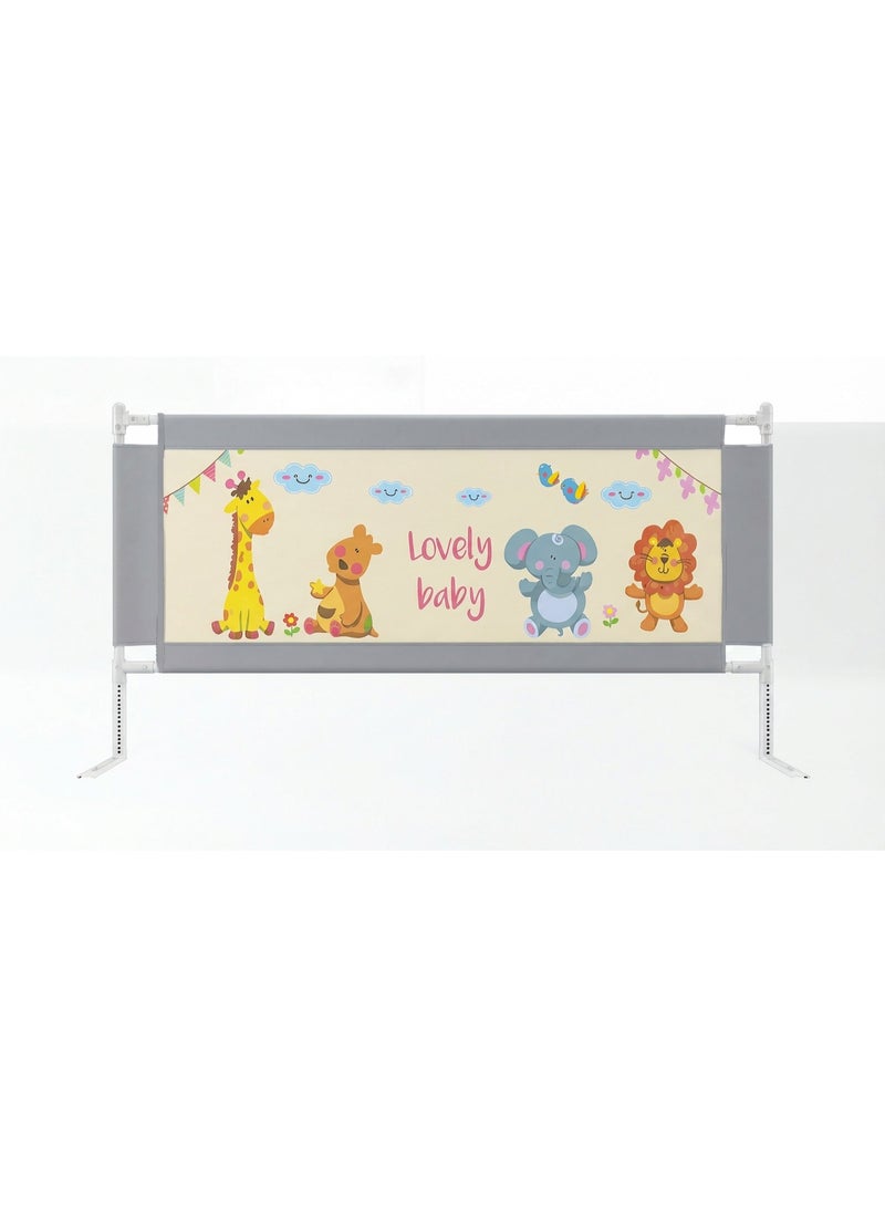 Smart Children's Bed Safety Rail 200cm - Extra Tall Adjustable Bed Guard for Toddlers with Reinforced Steel Frame and Easy Installation - Image 5