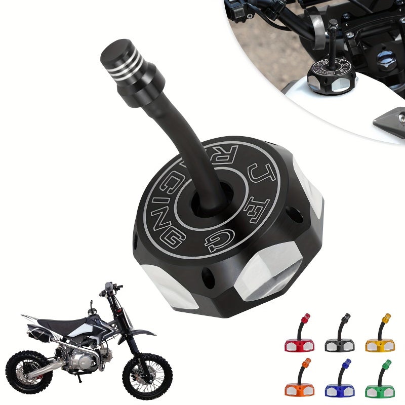 غطاء خزان وقود من سبائك الألومنيوم مع صمام تنفيس وخرطوم هواء لنماذج XR CRF 50 XR50 CRF50 ودراجات البيت الصينية المستنسخة ودراجات الوحل الخضراء - Image 1