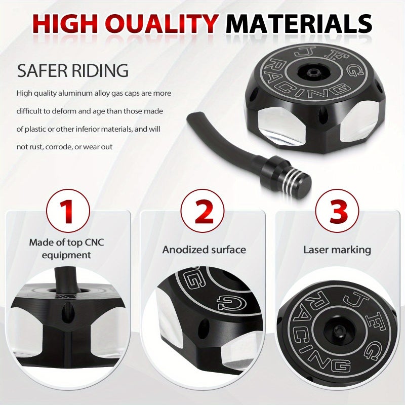 غطاء خزان وقود من سبائك الألومنيوم مع صمام تنفيس وخرطوم هواء لنماذج XR CRF 50 XR50 CRF50 ودراجات البيت الصينية المستنسخة ودراجات الوحل الخضراء - Image 5