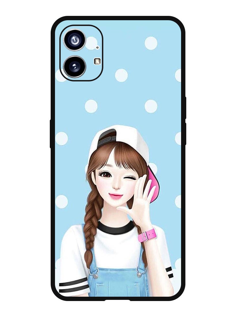 Theodor Protective Case Anti Scratch Shock Proof Bumper Cover For Nothing Phone 1 Girl Wear Cap  - Image 1