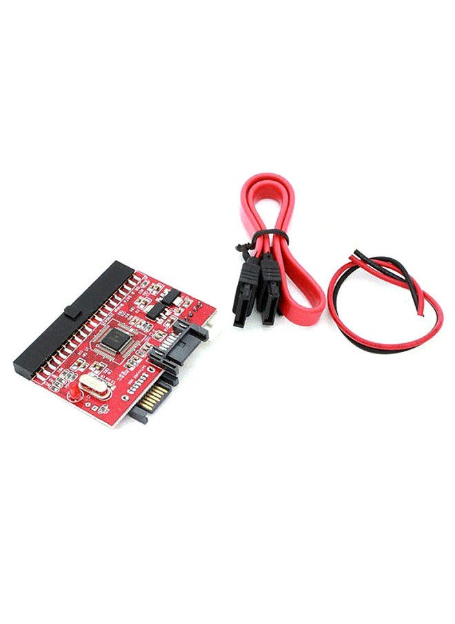 Generic - IDE to SATA SATA to IDE ATA ATAPI Serial HDD Hard Driver Disk Mutual Converter Adapter W/ Cable - Image 1
