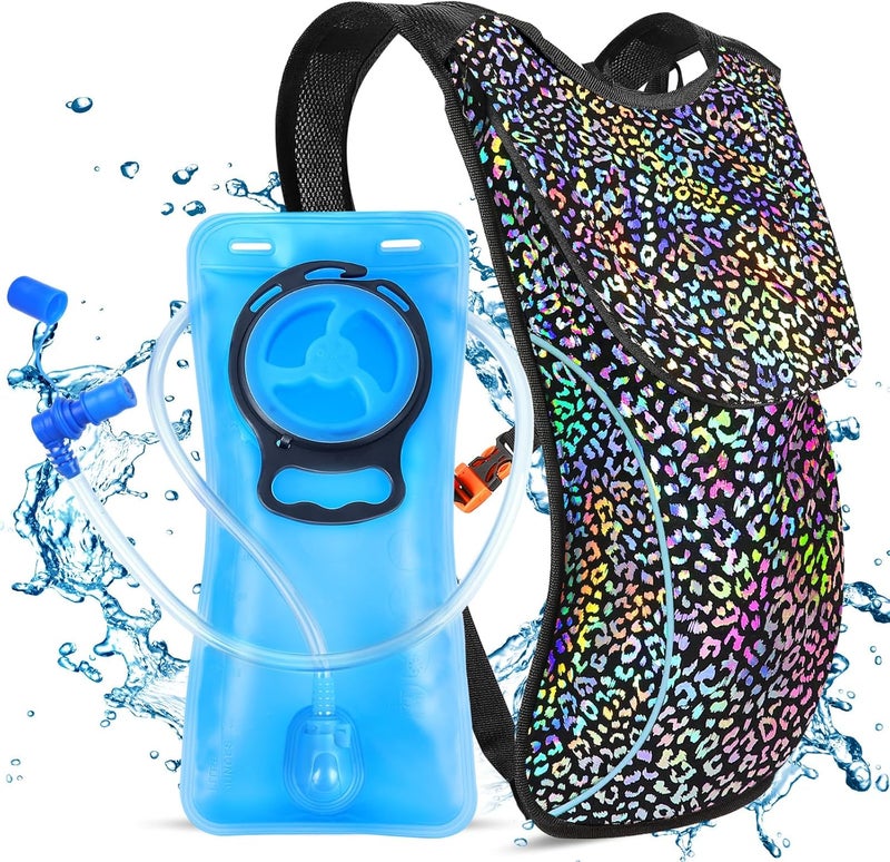 KUYOU Rave Hydration Pack, Hydration Backpack with 2L Hydration Bladder, Festival Essential Water Backpack for Hiking, Running, Cycling, and Music Festivals - Image 1