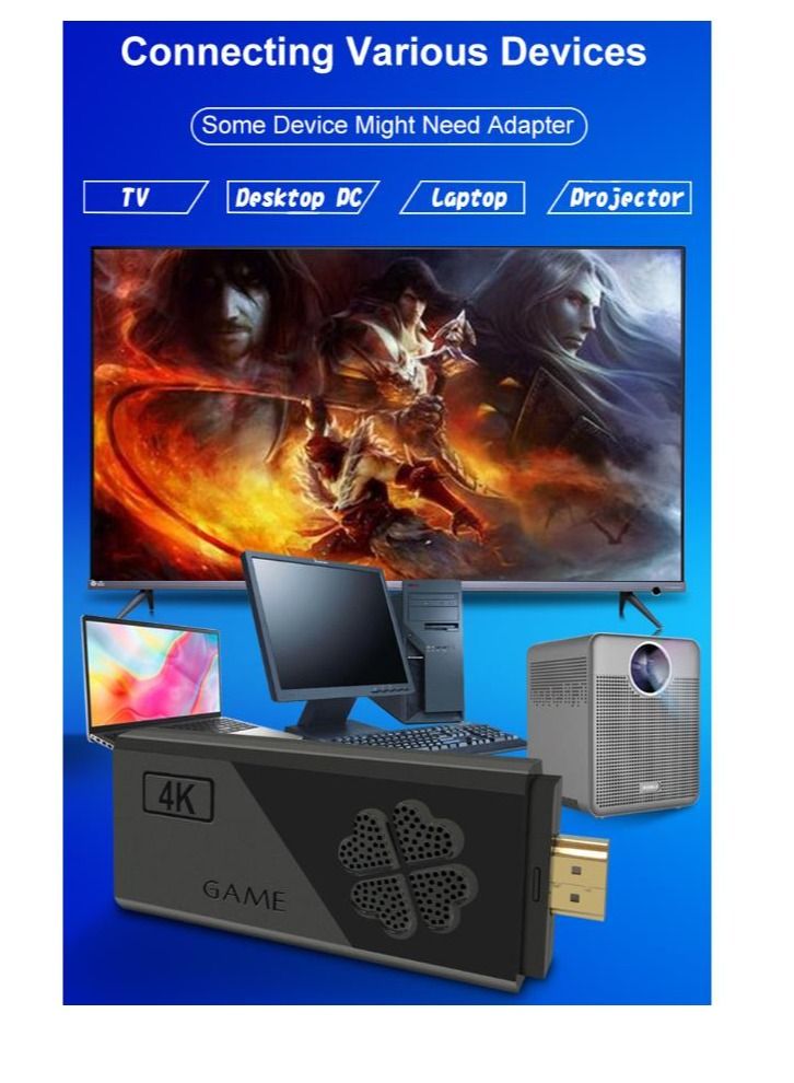 M8 Video Game Console 2.4G Double Wireless Controller Game Stick 4K 12000 games 64GB Retro games - Image 5