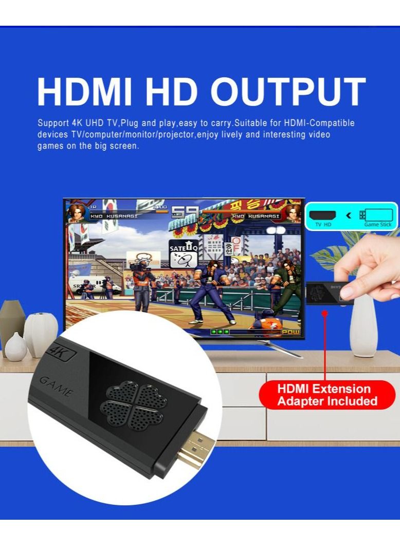 M8 Video Game Console 2.4G Double Wireless Controller Game Stick 4K 12000 games 64GB Retro games - Image 4