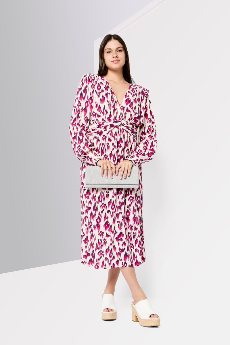 Scotch & Soda Women Allover Print Midi Dress, Multicolor - Image 2