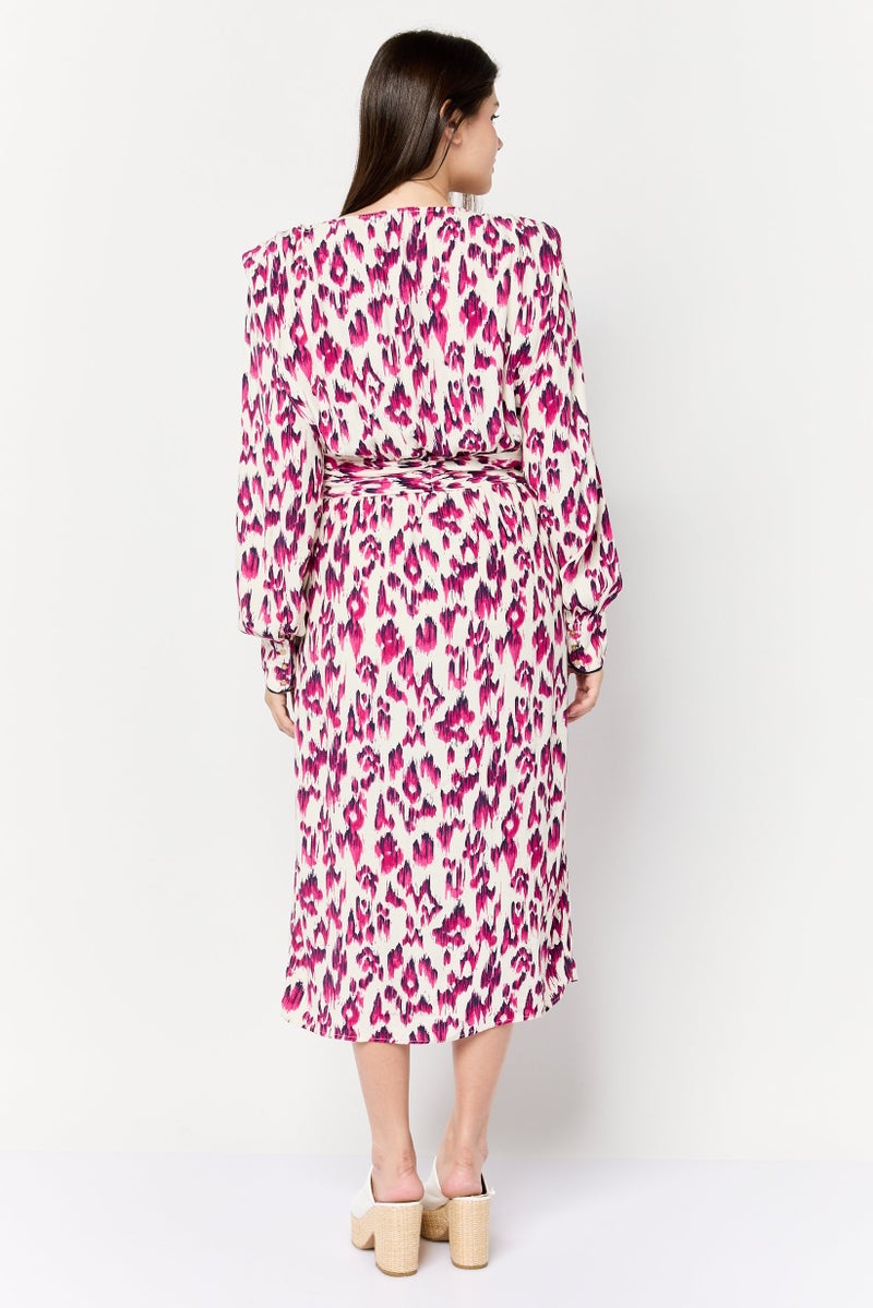 Scotch & Soda Women Allover Print Midi Dress, Multicolor - Image 4